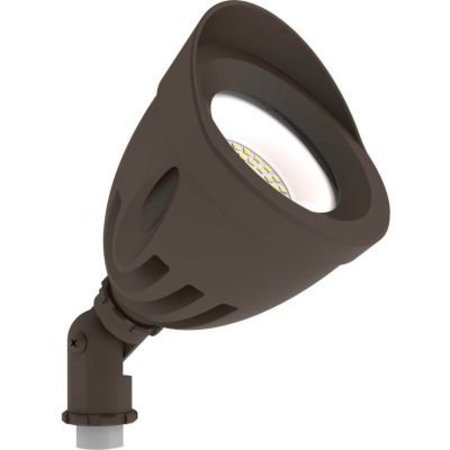 HUBBELL LIGHTING Hubbell Outdoor LED Bullet Flood Light, 20W, 4000K, Wide Dist, 120V, Dark Bronze LBUL-20-4K